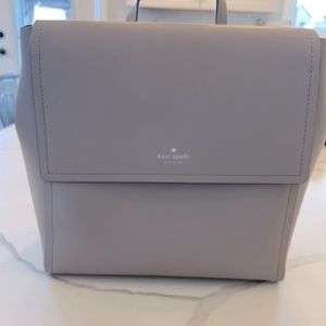 Like New - Gray Kate Spade leather backpack